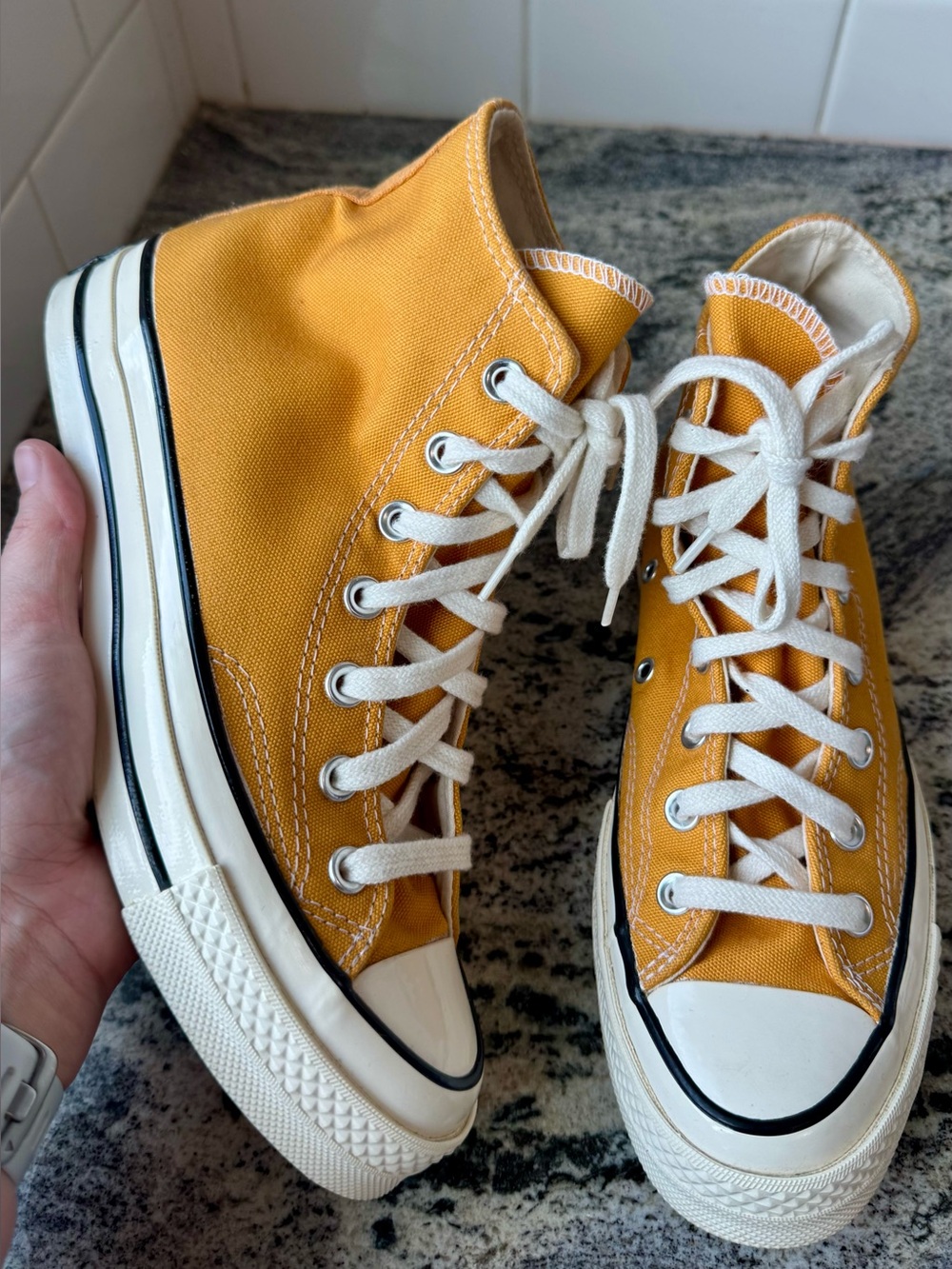 Converse Chuck 70 High Top Sneakers in Sunflower Yellow. W 7.5. EUC